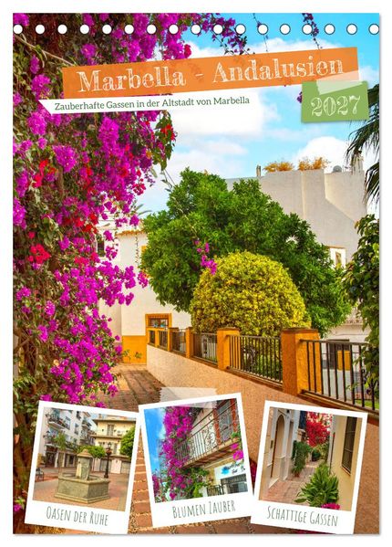 Marbella - Andalusien (Tischkalender 2027 DIN A5 hoch) CALVENDO Monatskalender