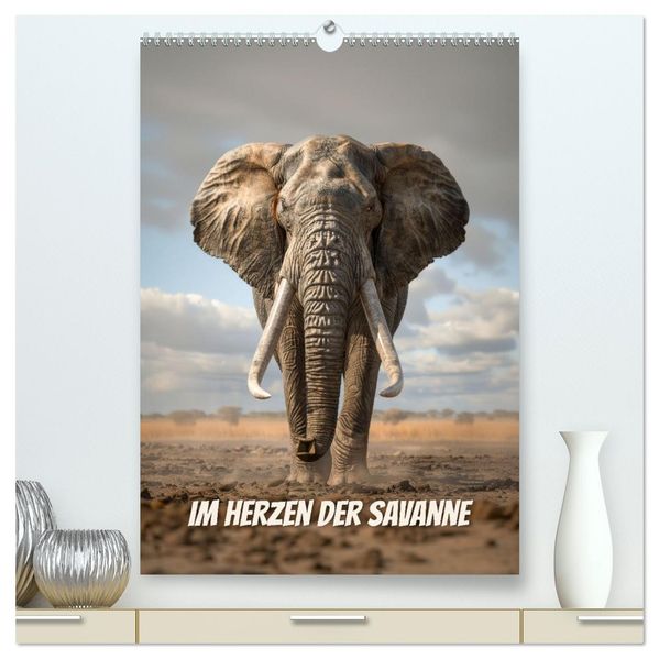 Im Herzen der Savanne (hochwertiger Premium Wandkalender 2027 DIN A2 hoch) Kunstdruck in Hochglanz
