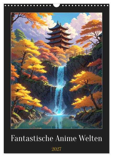Fantastische Anime Welten (Wandkalender 2027 DIN A3 hoch) CALVENDO Monatskalender