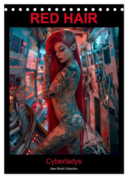 RED HAIR - Cyberladys (Tischkalender 2027 DIN A5 hoch) CALVENDO Monatskalender