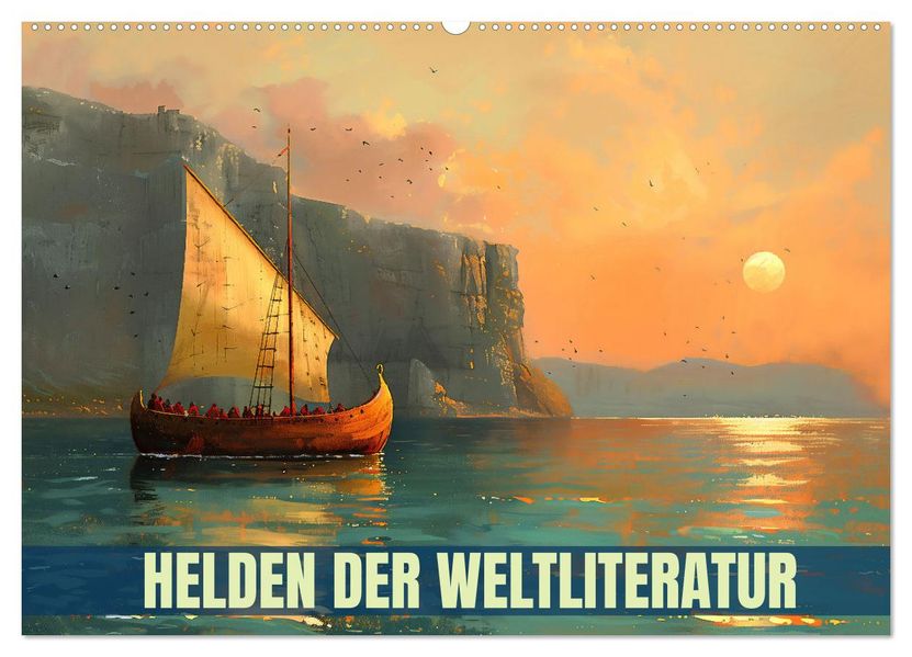 Helden der Weltliteratur (Wandkalender 2027 DIN A2 quer) CALVENDO Monatskalender