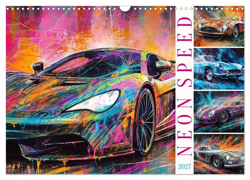 Neon Speed (Wandkalender 2027 DIN A3 quer) CALVENDO Monatskalender