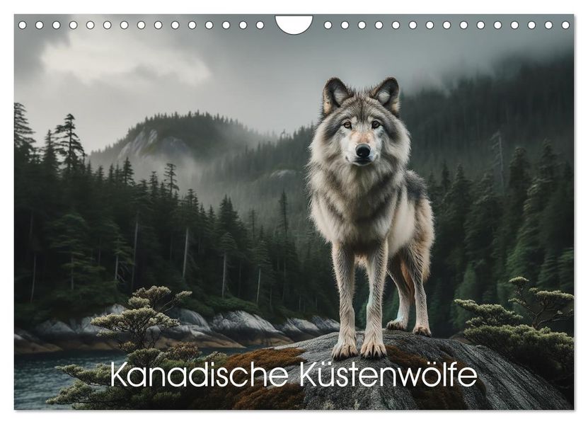 Kanadische Küstenwölfe (Wandkalender 2027 DIN A4 quer) CALVENDO Monatskalender