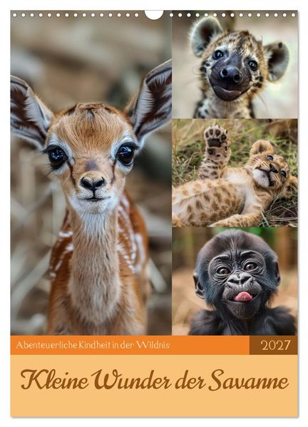 Kleine Wunder der Savanne (Wandkalender 2027 DIN A3 hoch) CALVENDO Monatskalender