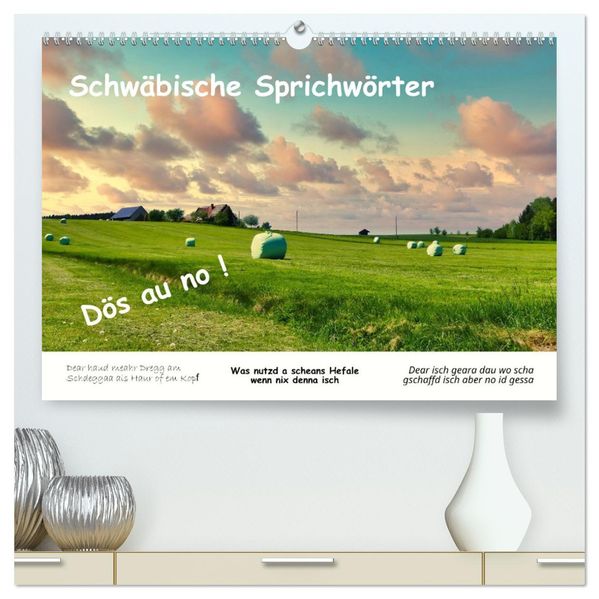 03 Schwäbische Sprichwörter - Dös au no! (hochwertiger Premium Wandkalender 2027 DIN A2 quer) Kunstdruck in Hochglanz