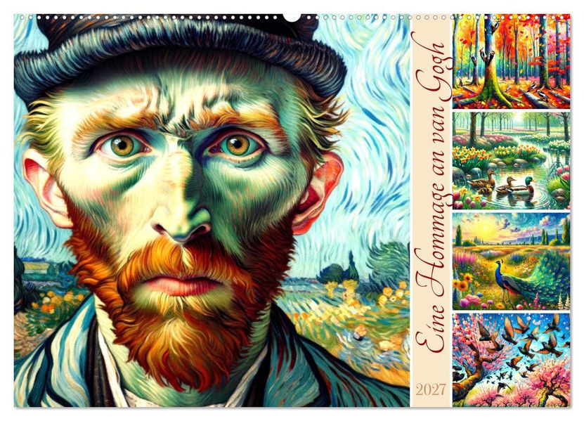 Eine Hommage an van Gogh (Wandkalender 2027 DIN A2 quer) CALVENDO Monatskalender