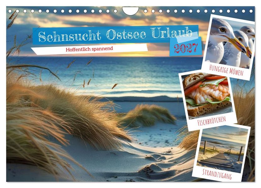 Sehnsucht Ostsee Urlaub (Wandkalender 2027 DIN A4 quer) CALVENDO Monatskalender