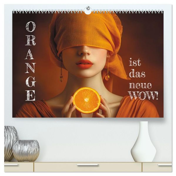 Orange ist das neue WOW! (hochwertiger Premium Wandkalender 2027 DIN A2 quer) Kunstdruck in Hochglanz