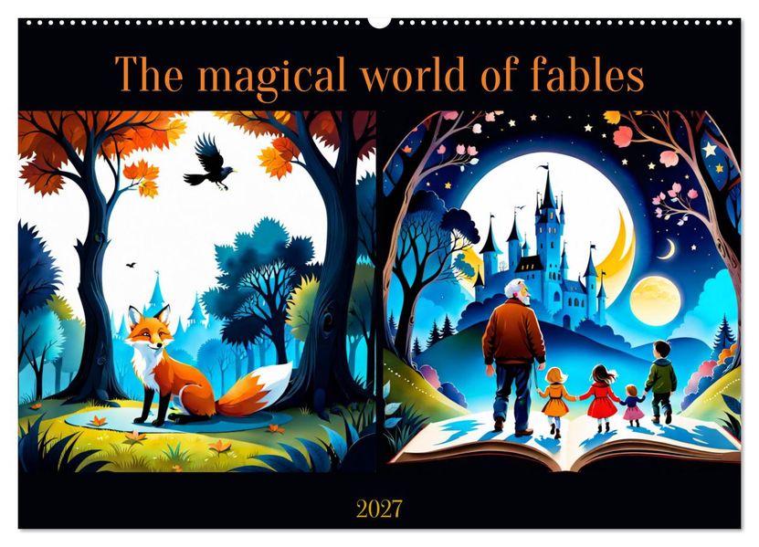 The magical world of fables (Wall Calendar 2027 DIN A2 landscape) CALVENDO 12 Month Wall Calendar