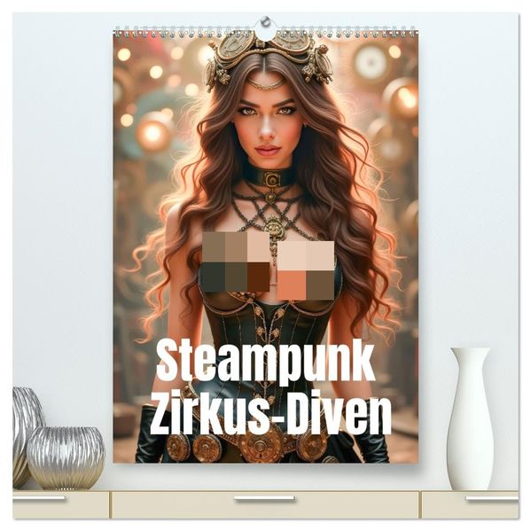 Steampunk Zirkus-Diven (hochwertiger Premium Wandkalender 2027 DIN A2 hoch) Kunstdruck in Hochglanz