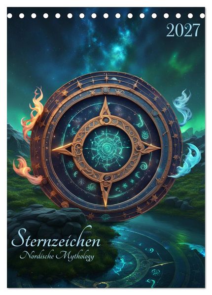 Sternzeichen Nordische Mythology (Tischkalender 2027 DIN A5 hoch) CALVENDO Monatskalender
