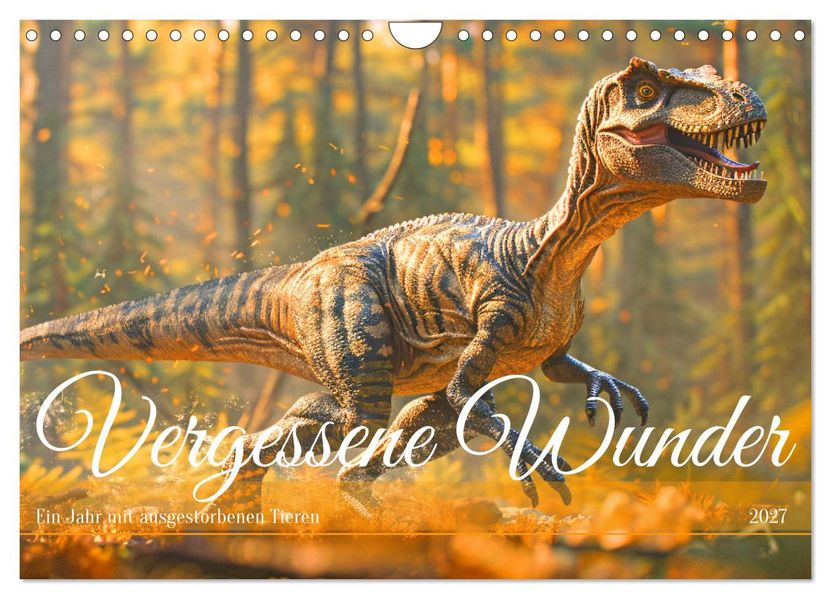 Vergessene Wunder - Ein Jahr mit ausgestorbenen Tieren (Wandkalender 2027 DIN A4 quer) CALVENDO Monatskalender