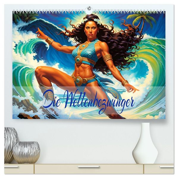 Die Wellenbezwinger (hochwertiger Premium Wandkalender 2027 DIN A2 quer) Kunstdruck in Hochglanz