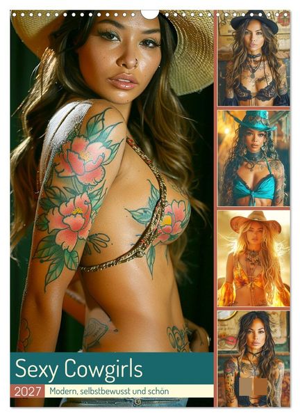 Sexy Cowgirls. Modern selbstbewusst und schön (Wandkalender 2027 DIN A3 hoch) CALVENDO Monatskalender