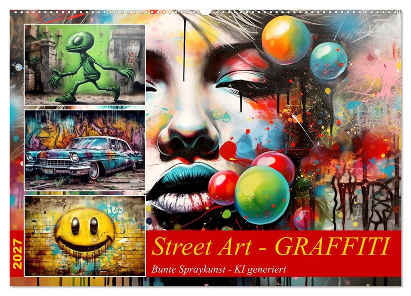 Street Art Graffiti (Wandkalender 2027 DIN A2 quer) CALVENDO Monatskalender