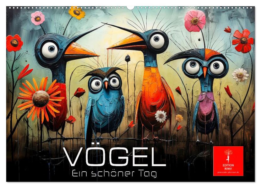 Vögel - ein schöner Tag (Wandkalender 2027 DIN A2 quer) CALVENDO Monatskalender