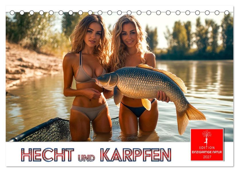 Hecht und Karpfen (Tischkalender 2027 DIN A5 quer) CALVENDO Monatskalender