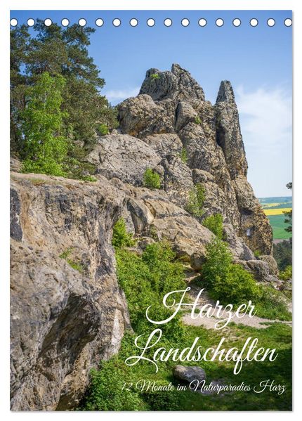 Harzer Landschaften - 12 Monate im Naturparadies Harz (Tischkalender 2027 DIN A5 hoch) CALVENDO Monatskalender