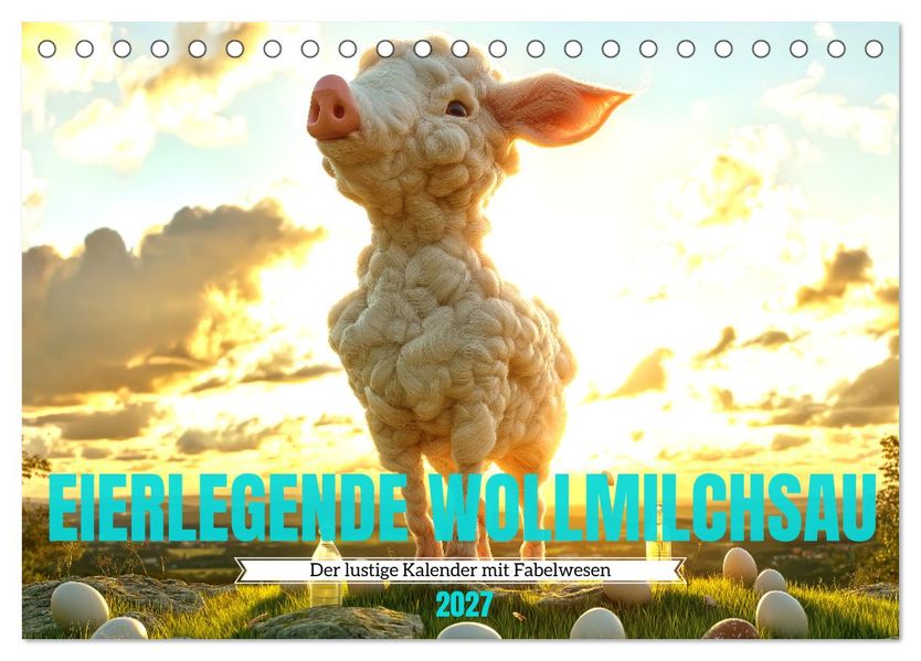 Eierlegende Wollmilchsau - der lustige Kalender mit Fabelwesen (Tischkalender 2027 DIN A5 quer) CALVENDO Monatskalender