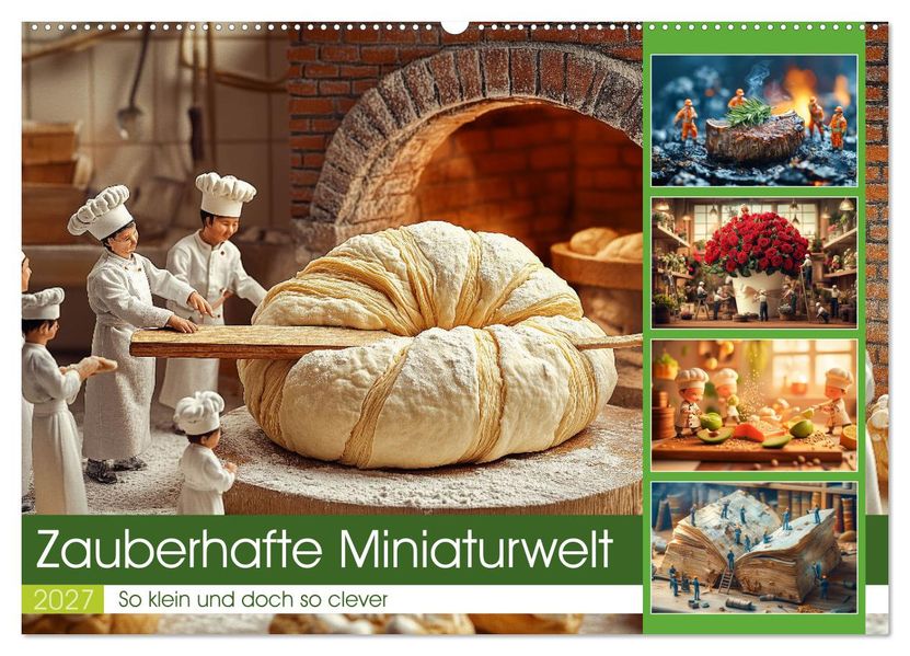 Zauberhafte Miniaturwelt (Wandkalender 2027 DIN A2 quer) CALVENDO Monatskalender