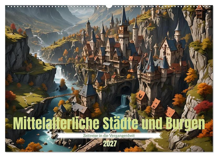 Mittelalterliche Städte und Burgen (Wandkalender 2027 DIN A2 quer) CALVENDO Monatskalender