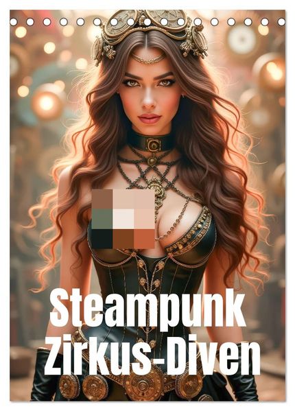 Steampunk Zirkus-Diven (Tischkalender 2027 DIN A5 hoch) CALVENDO Monatskalender