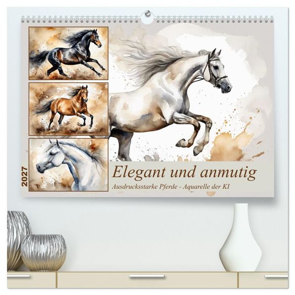 Elegant und anmutig (hochwertiger Premium Wandkalender 2027 DIN A2 quer) Kunstdruck in Hochglanz