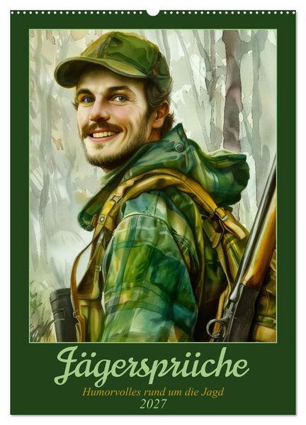 Jägersprüche (Wandkalender 2027 DIN A2 hoch) CALVENDO Monatskalender