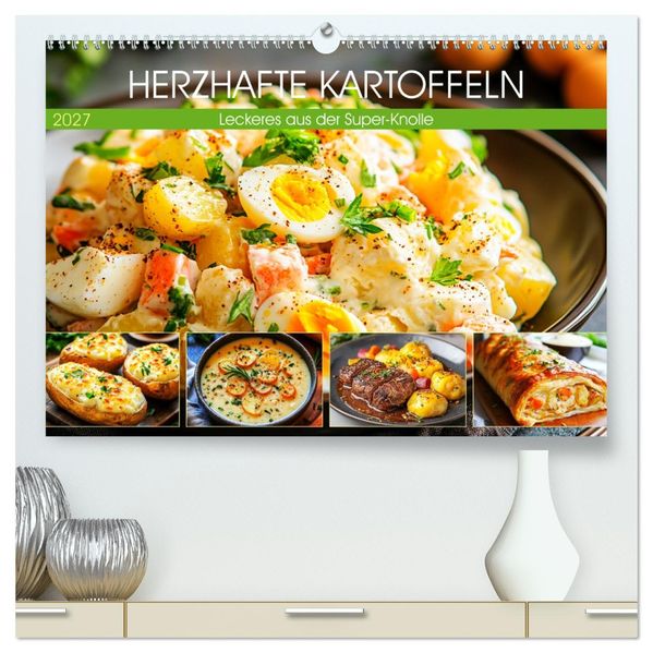 Herzhafte Kartoffeln. Leckeres aus der Super-Knolle (hochwertiger Premium Wandkalender 2027 DIN A2 quer) Kunstdruck in Hochglanz