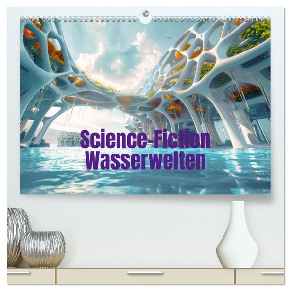Science-Fiction Wasserwelten (hochwertiger Premium Wandkalender 2027 DIN A2 quer) Kunstdruck in Hochglanz