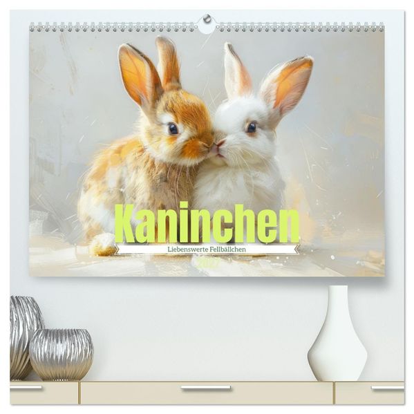Kaninchen - Liebenswerte Fellbällchen (hochwertiger Premium Wandkalender 2027 DIN A2 quer) Kunstdruck in Hochglanz