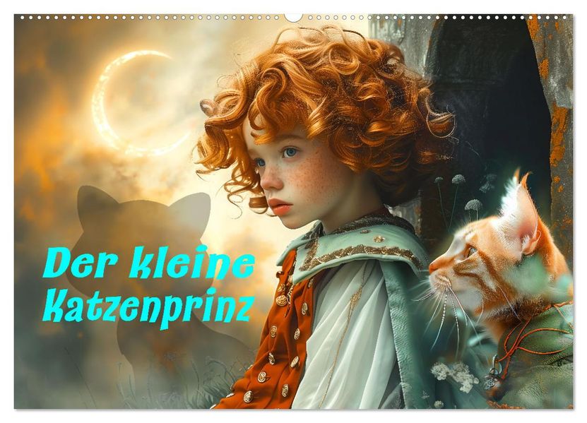 Der kleine Katzenprinz (Wandkalender 2027 DIN A2 quer) CALVENDO Monatskalender