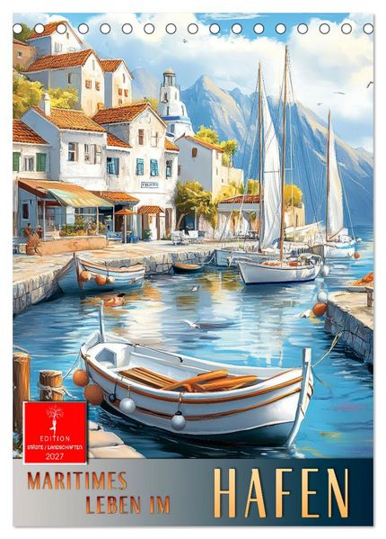 Maritimes Leben im Hafen (Tischkalender 2027 DIN A5 hoch) CALVENDO Monatskalender