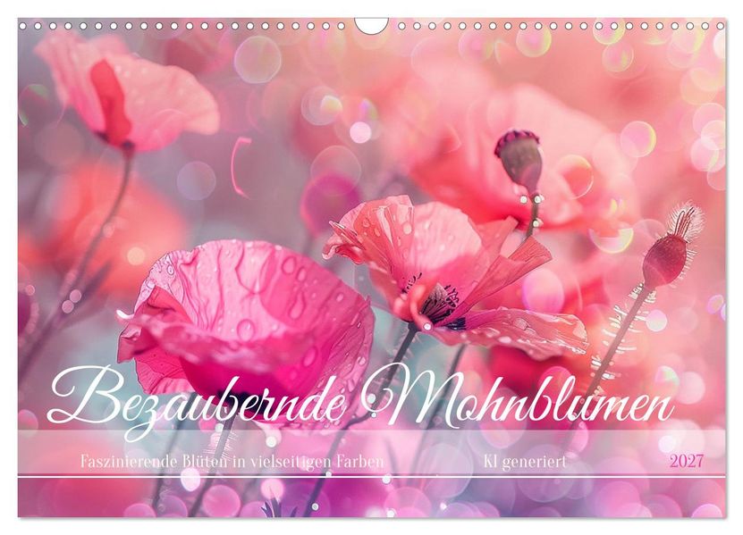 Bezaubernde Mohnblumen (Wandkalender 2027 DIN A3 quer) CALVENDO Monatskalender