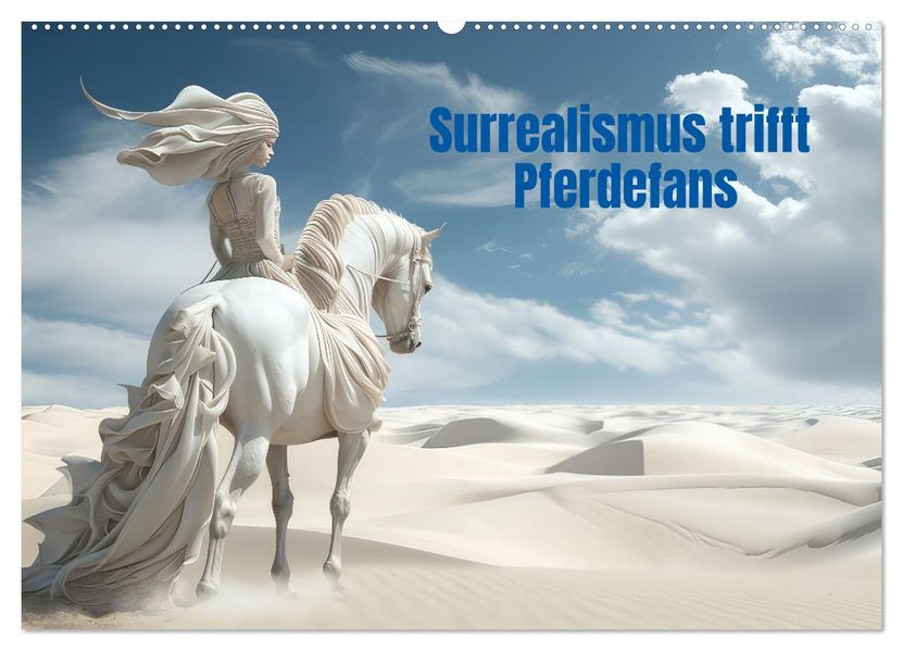 Surrealismus trifft Pferdefans (Wandkalender 2027 DIN A2 quer) CALVENDO Monatskalender