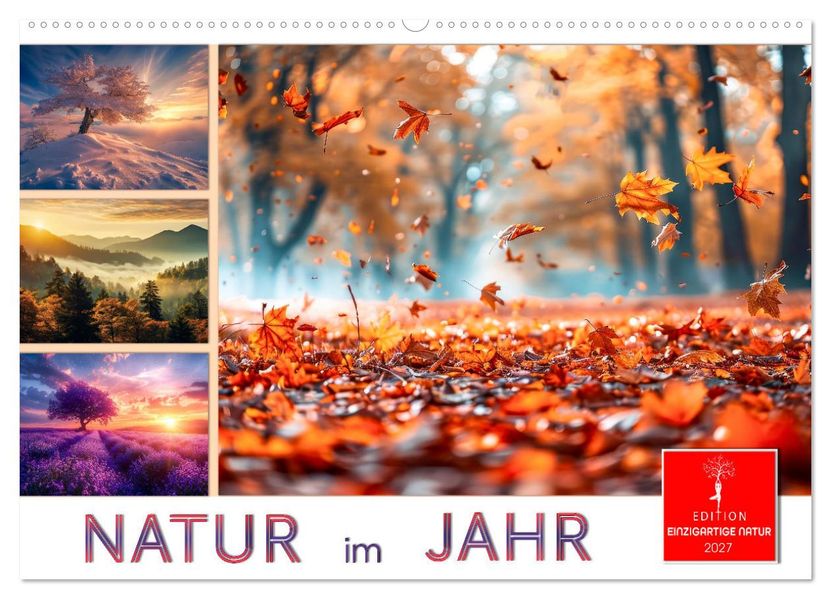 Natur im Jahr (Wandkalender 2027 DIN A2 quer) CALVENDO Monatskalender