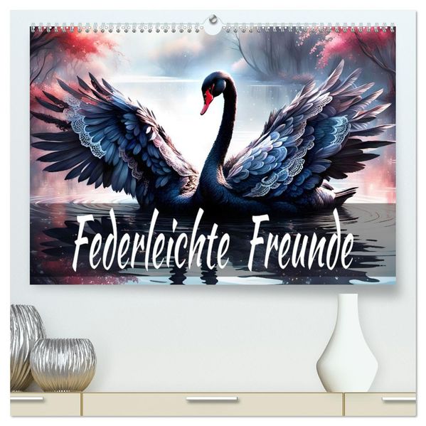 Federleichte Freunde (hochwertiger Premium Wandkalender 2027 DIN A2 quer) Kunstdruck in Hochglanz