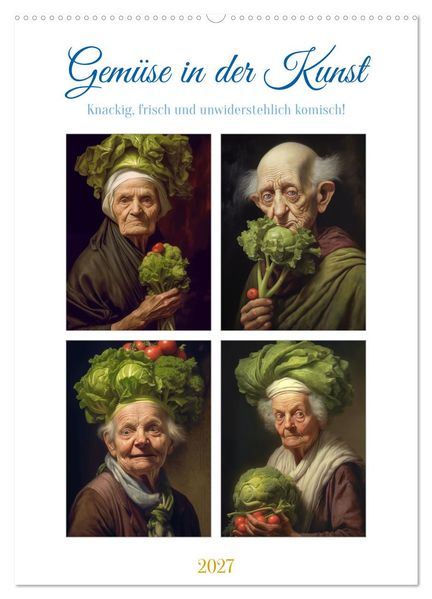 Gemüse in der Kunst (Wandkalender 2027 DIN A2 hoch) CALVENDO Monatskalender