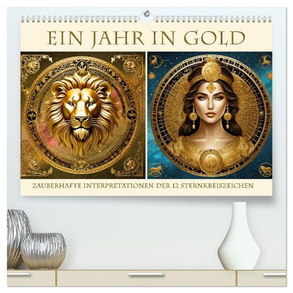 Ein Jahr in Gold (hochwertiger Premium Wandkalender 2027 DIN A2 quer) Kunstdruck in Hochglanz