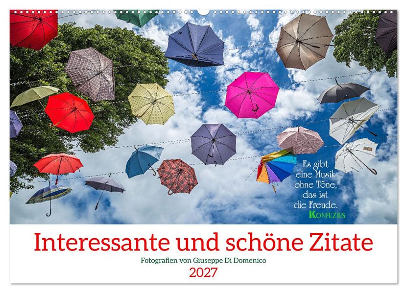 Interessante und schöne Zitate (Wandkalender 2027 DIN A2 quer) CALVENDO Monatskalender