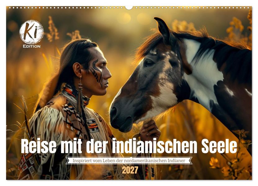 Reise mit der indianischen Seele (Wandkalender 2027 DIN A2 quer) CALVENDO Monatskalender