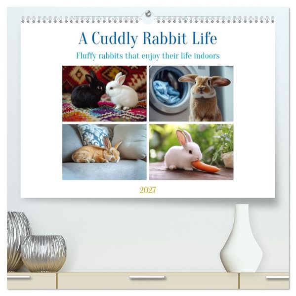 A Cuddly Rabbit Life (High Quality Premium Wall Calendar 2027 DIN A2 landscape)CALVENDO 12 Month Wall Calendar