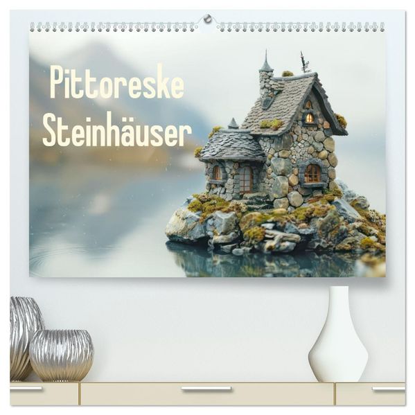 Pittoreske Steinhäuser (hochwertiger Premium Wandkalender 2027 DIN A2 quer) Kunstdruck in Hochglanz