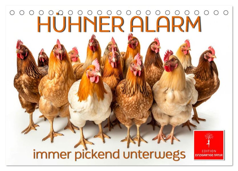 Hühner Alarm (Tischkalender 2027 DIN A5 quer) CALVENDO Monatskalender