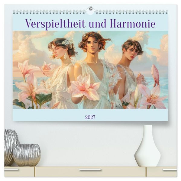 Verspieltheit und Harmonie (hochwertiger Premium Wandkalender 2027 DIN A2 quer) Kunstdruck in Hochglanz