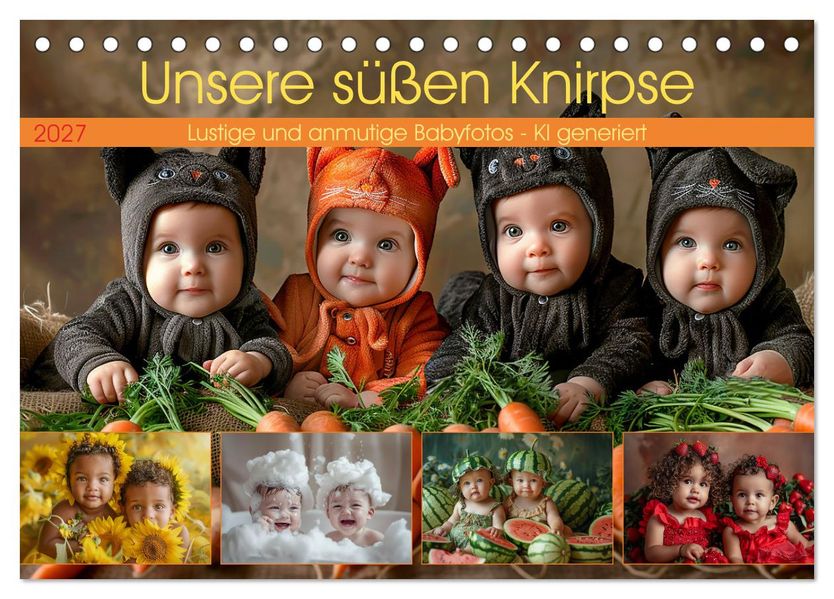 Unsere süßen Knirpse (Tischkalender 2027 DIN A5 quer) CALVENDO Monatskalender