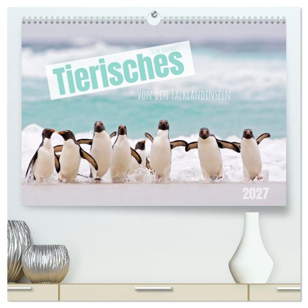 Tierisches von den Falklandinseln (hochwertiger Premium Wandkalender 2027 DIN A2 quer) Kunstdruck in Hochglanz