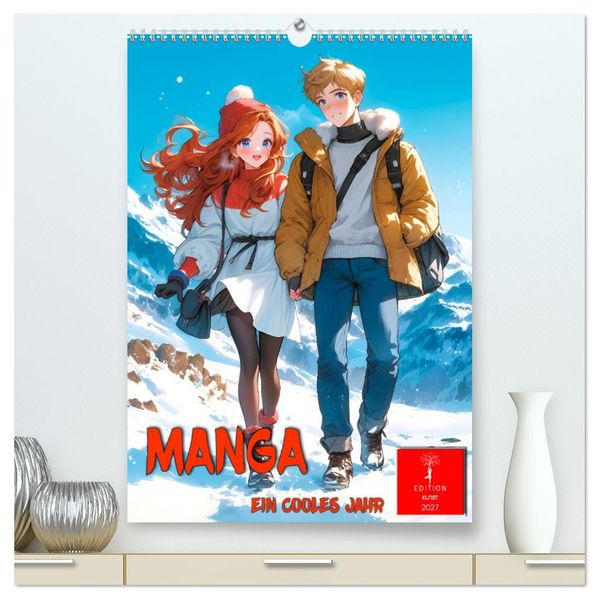 Manga - ein cooles Jahr (hochwertiger Premium Wandkalender 2027 DIN A2 hoch) Kunstdruck in Hochglanz