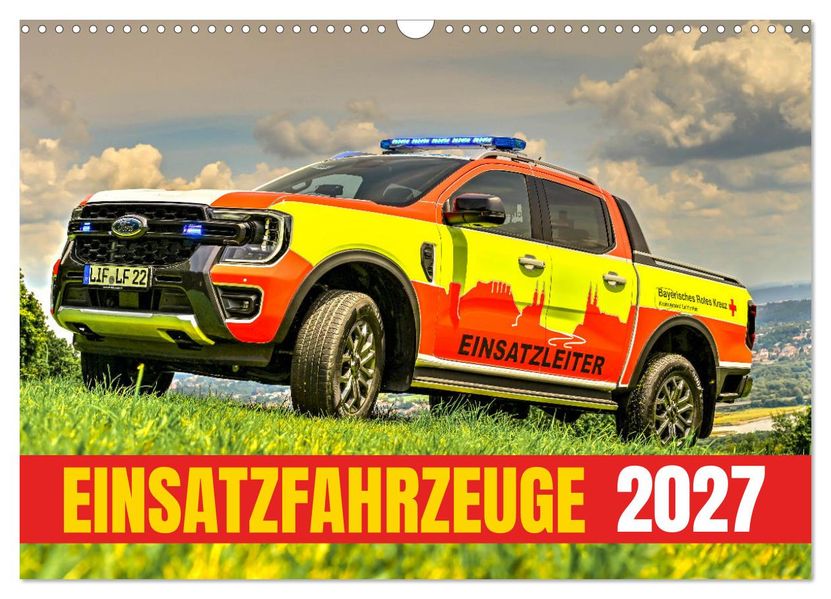 Einsatzfahrzeuge 112 (Wandkalender 2027 DIN A3 quer) CALVENDO Monatskalender