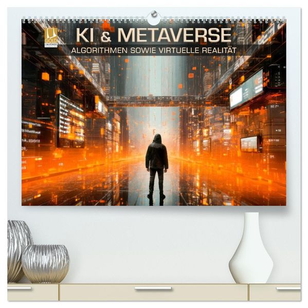KI UND METAVERSE Algorithmen sowie virtuelle Realität (hochwertiger Premium Wandkalender 2027 DIN A2 quer) Kunstdruck in Hochglanz